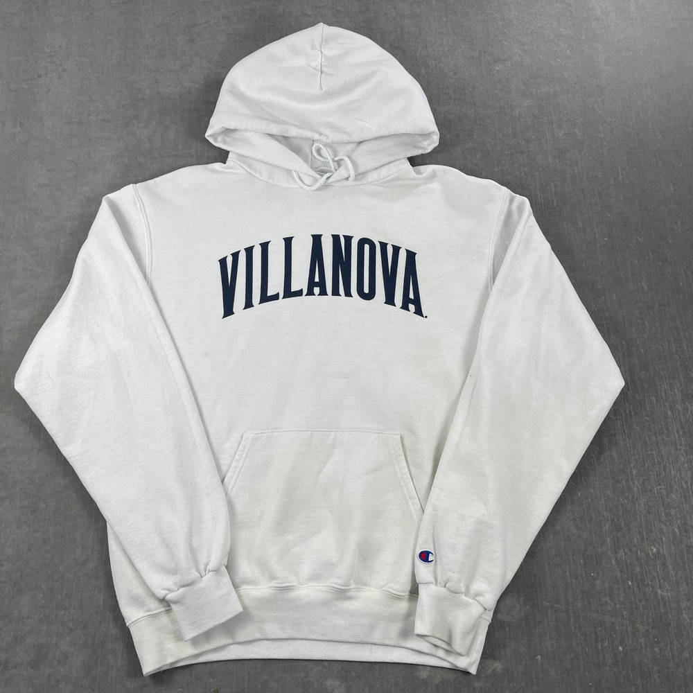 Villanova Champion Mens M White Hoodie Collegiate Graphic Sweatshirt‎